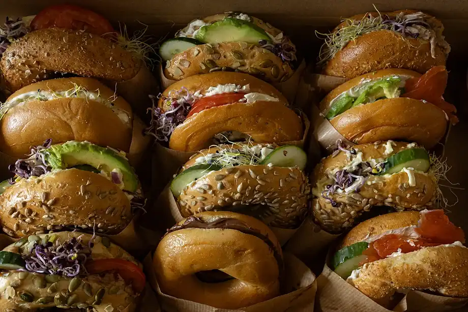 Filled bagels from Brooklyn Bagel